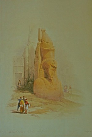 A colossal statue at the entrance to the Temple of Luxor